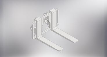 Pallet fork for wheel loader