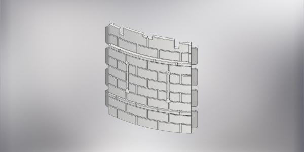 Bogen mit Schießscharte für Ø360 Turm