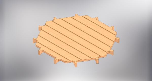 Wooden Floor for hexagonal Tower