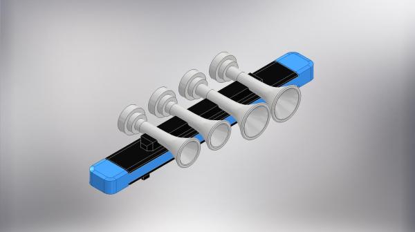 Signalbalken „TRIDENT“ mit Horn